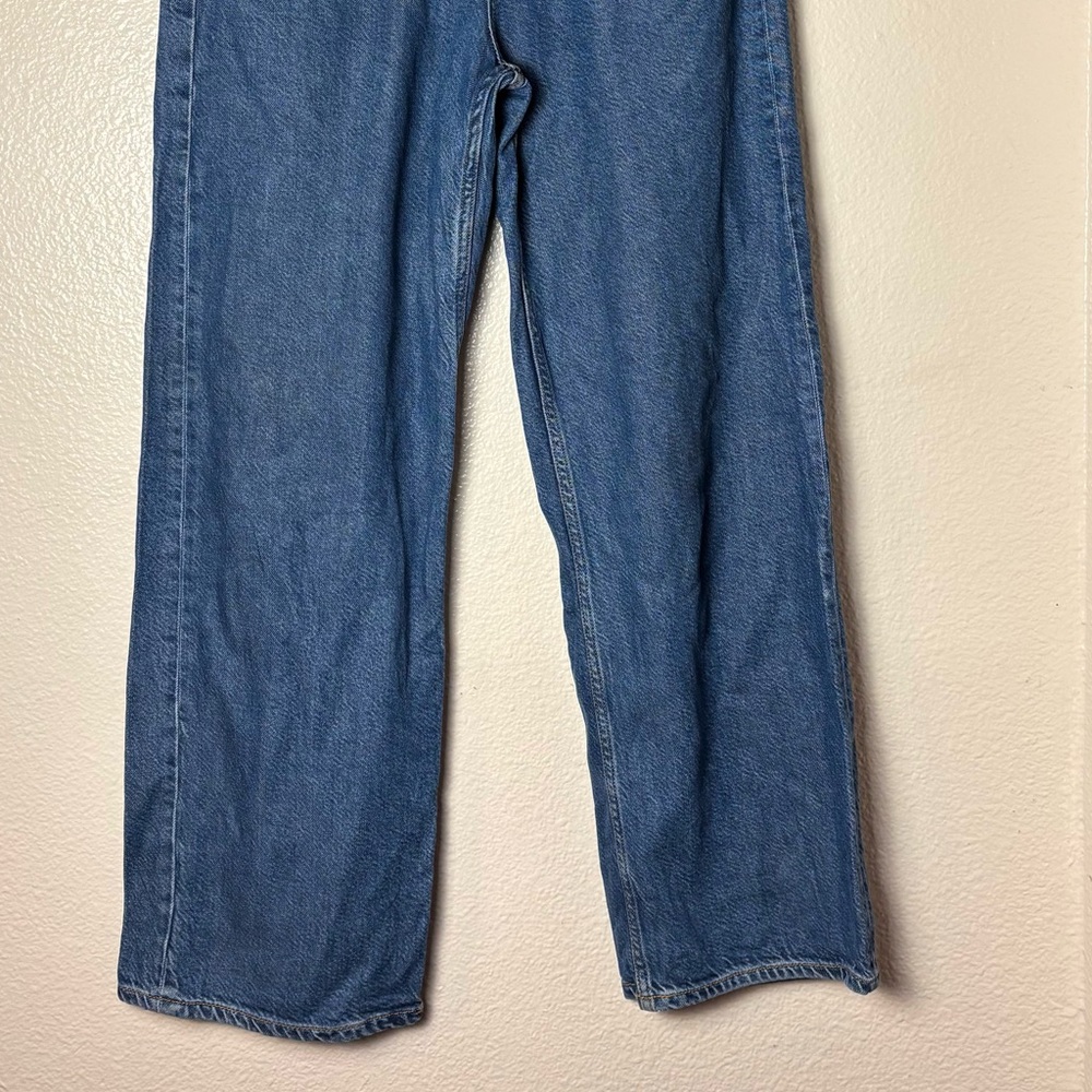 Rag & Bone Logan Low Rise Wide Leg Jean button fly blue jeans in Lily Women's 29 - Picture 6 of 16